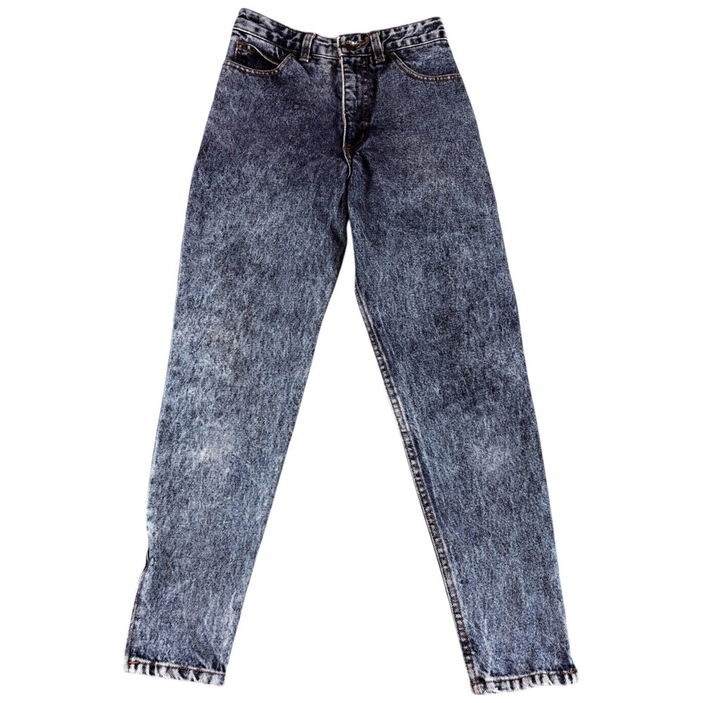 Guess Jeans Women 26 Blue Acid Wash Vintage Slim Tapered 80's / 90's 22015 Zip